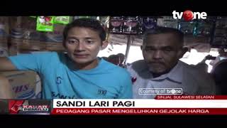 Blusukan ke Pasar, Sandiaga Uno Lari Pagi dari Hotel