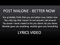 Post Malone - Better Now (HD Lyrics Video ) & (Türkçe Altyazı )