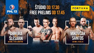 PML 13 | Predturnajové štúdio + FREE PRELIMS (Chmura vs Šlesárik / Mikovčák vs Santos)