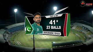 PAK vs WI KHUSHDIL SHAH 41* RUNS 23 BALLS HIGHLIGHTS 2022 | PAKISTAN vs WEST INDIES 1 ODI HIGHLIGHTS