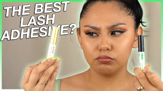 THE BEST AFFORDABLE LASH GLUE? | Duo Brush-on Lash Adhesive VS Kiss Strip Lash Adhesive Review