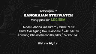 Rangkaian Gerbang Logika Stopwatch Menggunakan Logisim