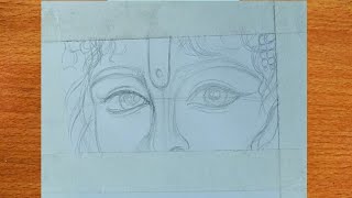 How to draw lord krishna eyes step by step | Lord krishna eye Sketching tutorial for beginners | Art