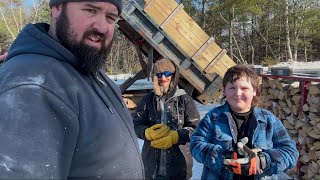 Big Rich helps with roadside firewood racks!