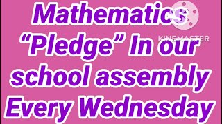 Mathematics pledge