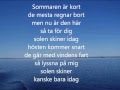 Tomas Ledin- Sommaren är kort Lyrics