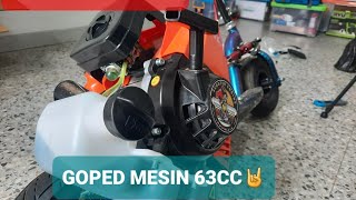 Unboxing dan pasang mesin goped 63cc/mesin tempel prahu 63cc #standupscootergas #gasscooter