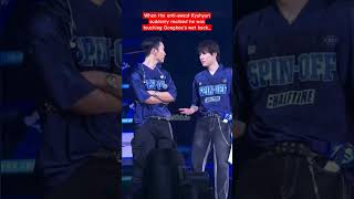 When the anti-sweat Kyuhyun suddenly realized he was touching Donghae's wet back...