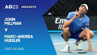 John Millman v Marc-Andrea Huesler Highlights | Australian Open 2023 First Round