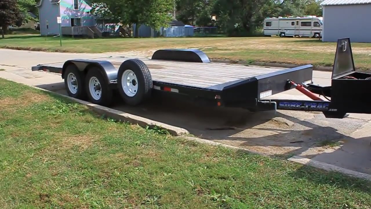 Sure-Trac 10,000 Lb Trailer Electric Tilt Bed - YouTube