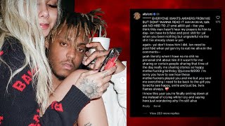 Ally Lotti RESPONDS to Juice Wrld fans in deleted post
