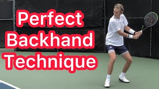 Sebastian Korda Two Handed Backhand Technique (Perfect Tennis Backhand)