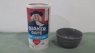 QUAKER OATS QUICK 1 MINUTE OATS OATMEAL REVIEW QUAKER OATMEAL OATMEAL REVIEWS FOOD GROCERY SHOPPING