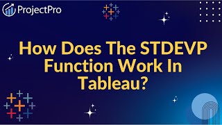 How does the STDEVP function work in tableau?