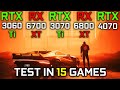 RTX 3060 Ti vs RX 6700 XT vs RTX 3070 Ti vs RX 6800 XT vs RTX 4070 | AMD vs NVIDIA GPUs 🔥 2023