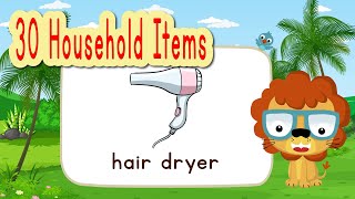 [Learn English #3] English flashcard ~ 30 common household items