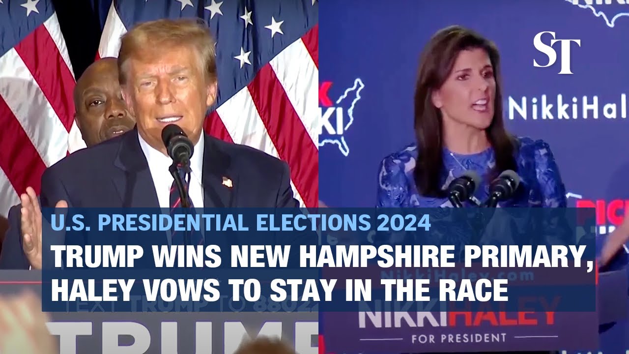 Trump Wins New Hampshire Primary, Haley Vows To Stay In The Race - YouTube