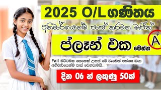 දින 6න් ගණිතය ගොඩ යමු | 2025 how to pass OL maths in 6 days | 2025OL maths | model book