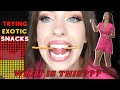 Trying Exotic Snacks From Around The World **mouth watering omg** | Devon Jenelle