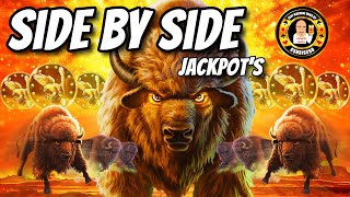 MUST SEE Side by Side JACKPOT's on Buffalo Gold Slots