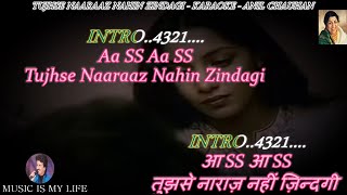Tujhse Naraz Nahin Zindagi Lata Ji Karaoke Scrolling Lyrics Eng. & हिंदी