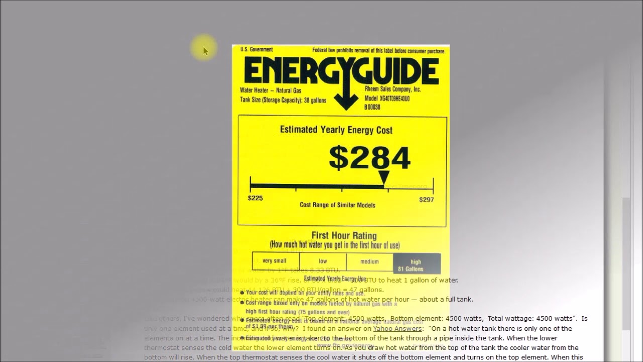 Energy Guide Labels What S Up With Those Youtube