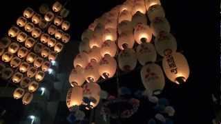 秋田竿燈まつり 2012.08.03 その８ 演技３回目 （竿の継ぎ足し） Kanto Festival