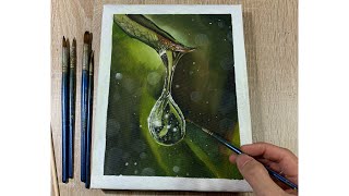 3D water drop painting #024 / Oil painting / Easy art / Acrylic painting / Art