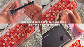 unboxing MOFii keyboard and mouse (asmr) 💗☁️