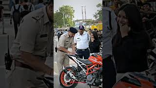 Police 🚨 arrest 😔the Lady 🔥KTM Duke rider#shorts #viral #trending #youtubeshorts #short #shortvideo