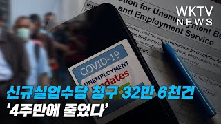 신규실업수당 청구 32만 6천건 ‘4주만에 줄었다’