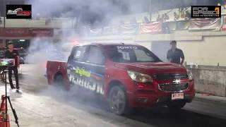 Drag Racing เช็คเด้ง Chev รถบ้านเทอร์โบ 46 เรเดียล  Streed Drag Thailand 2018