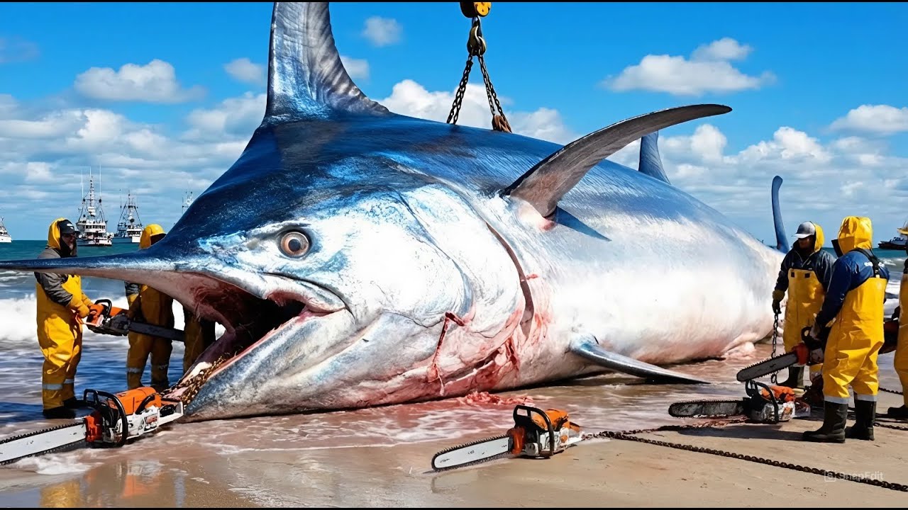 The 50 Ton Giant Swordfish Catch Extreme Longline Fishing Documentary