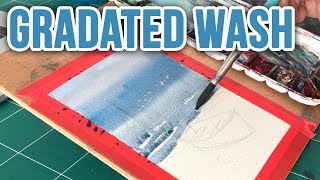 How to Paint a Gradated Wash in Watercolor