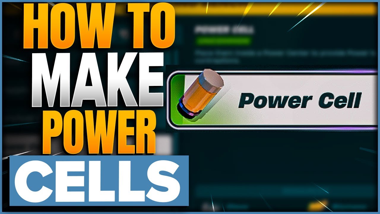 How To Make POWER CELLS In LEGO Fortnite - YouTube