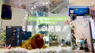 2つの外掛け式プロテインスキマーを比較してみた✳︎海水魚水槽✳︎30センチキューブ水槽✳︎ぴっぴアクアリウム✳︎2023年6月