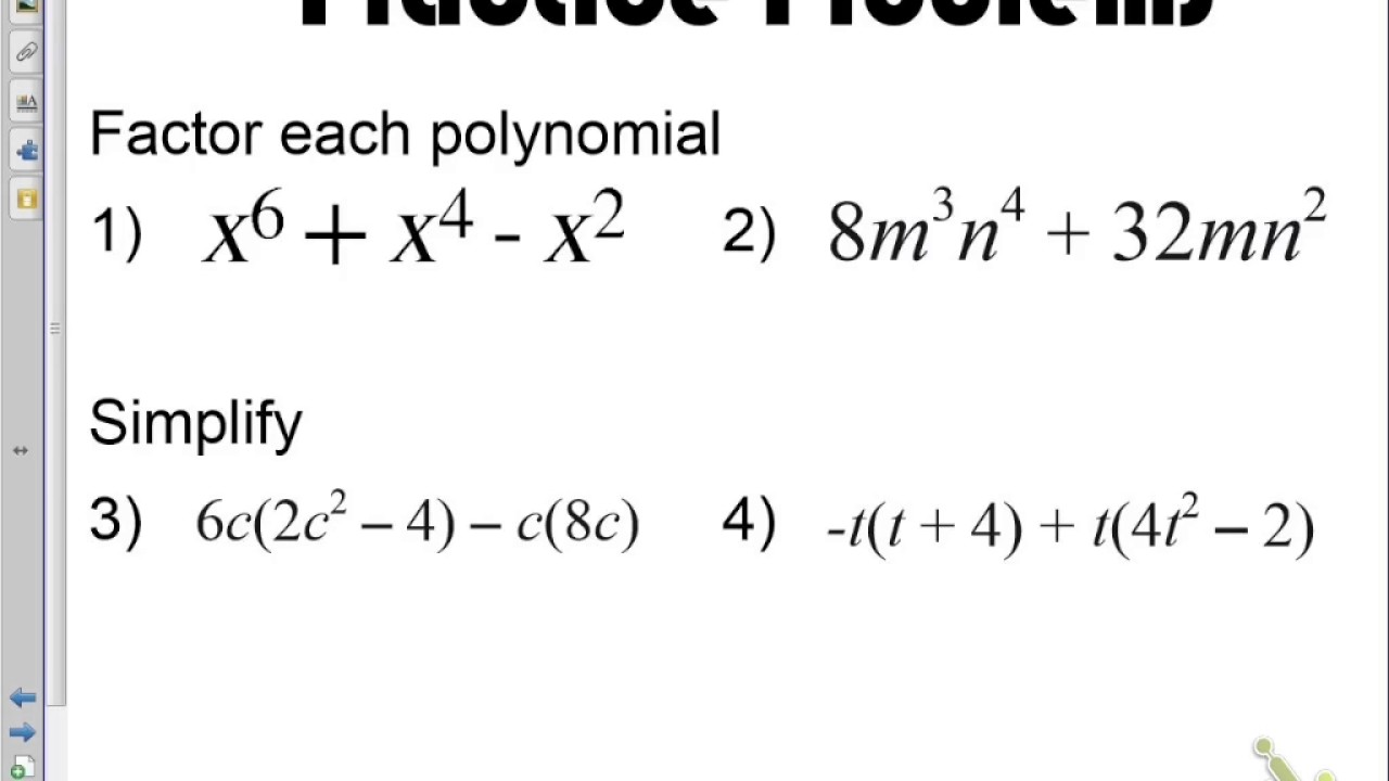 Factoring Gcf From The Polynomial Calculator