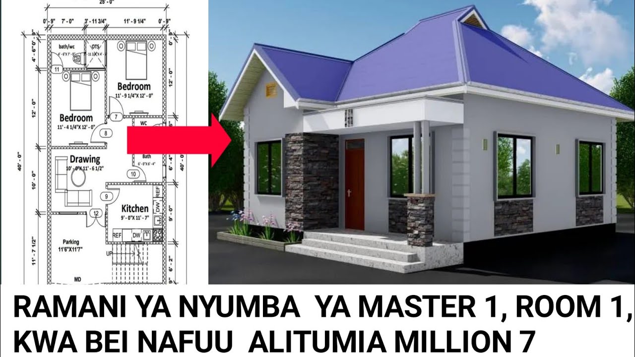 RAMANI ZA NYUMBA ZA KISASA, YA MASTER 1, ROOM 1 KWA BEI NAFUU | UJENZI ...