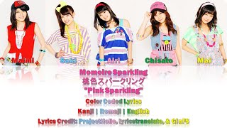 ℃-ute -『桃色スパークリング』Lyrics (Color Coded JPN/ROM/ENG)