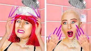 CRAZY Girly Problems With LONG NAILS || Relatable Beauty Struggles by Crafty Panda How