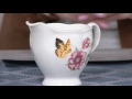 lenox butterfly meadow porcelain 9 pc tea set on qvc