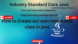 How to create our own immutable class in java|Java Tutorial|CoreJava beginners 2025|Full Stack Java