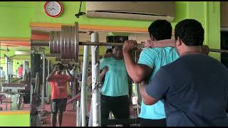 Heavyweight squat Eluru sravani muscle power gym power peat