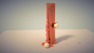 1680 Plank Tower Fall - 4K Ultra High Definition Physics Simulation