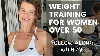 WEIGHT TRAINING FOR WOMEN OVER 50. I teach you how in this follow along workout with dumbbells.