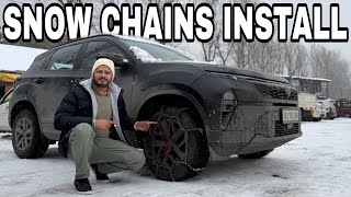 Snow Chains Installed In Harrier 😍