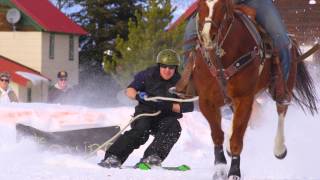 Skijoring in Wisdom, Montana