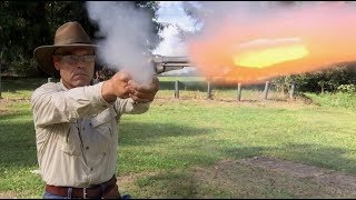 Cap \u0026 Ball Revolver vs.  Modern Handgun Qualification Course