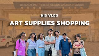 Art Material Shopping with NID Friends | NID vlog