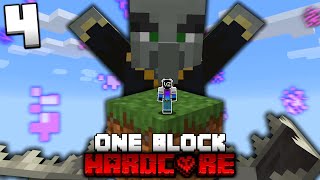 I Almost Died in HARDCORE One Block Skyblock! (#4)